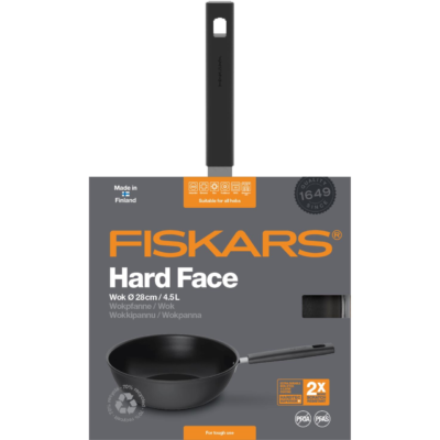 Tigaie wok Fiskars Hard Face, Ø  28 cm,  4.5 l - SimpleTools