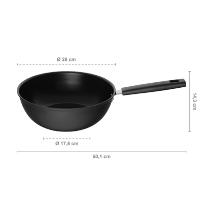 Tigaie wok Fiskars Hard Face, Ø  28 cm,  4.5 l - SimpleTools