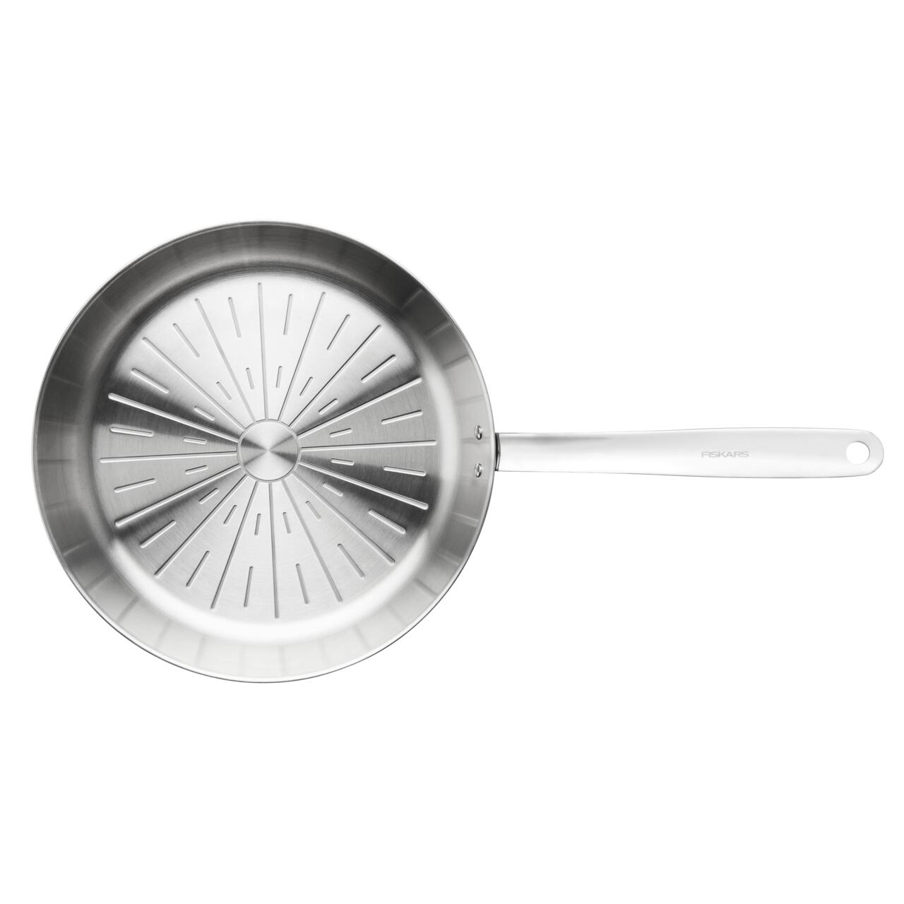 Tigaie din otel inoxidabil, fara acoperire antiaderenta, Fiskars All Steel Pure, Ø 24 cm - imagine 2