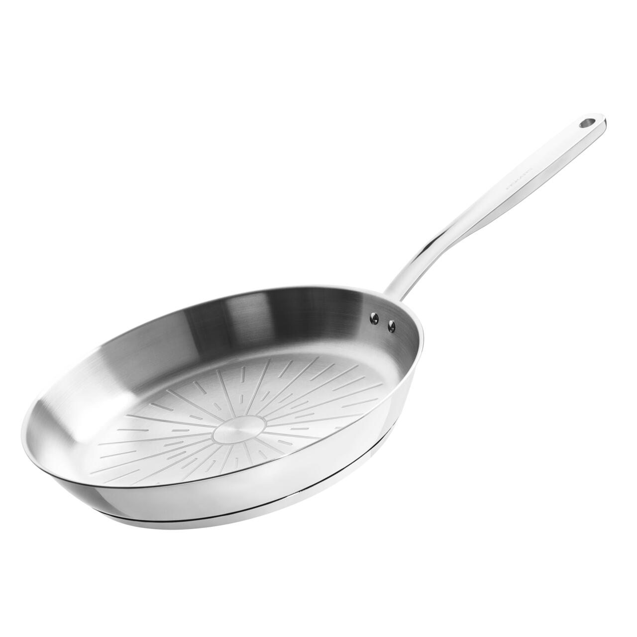 Tigaie din otel inoxidabil, fara acoperire antiaderenta, Fiskars All Steel Pure, Ø 24 cm - imagine 3