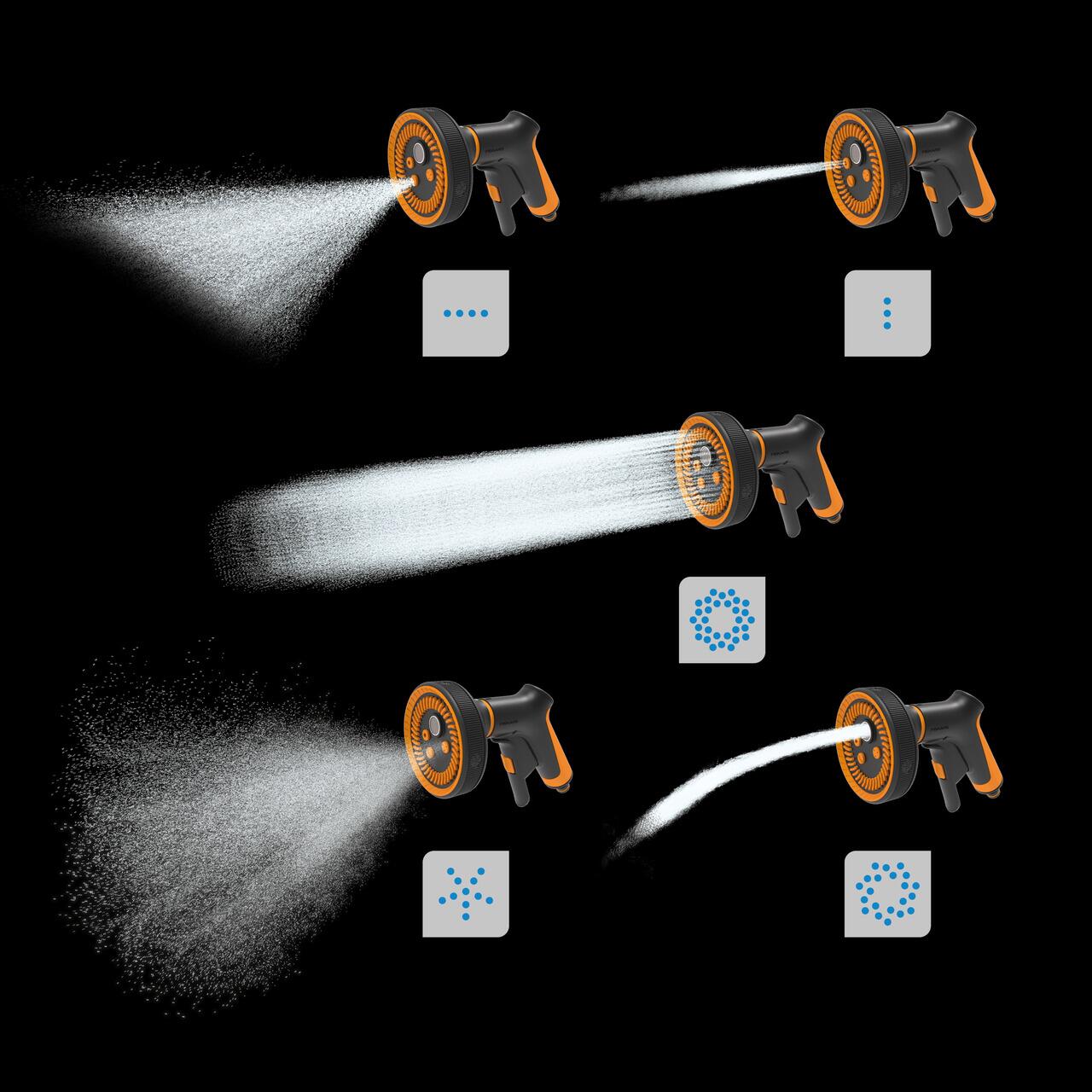 Pistol pentru stropit Fiskars Comfort Multi, 1065482, control frontal - imagine 13