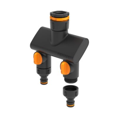 Conector robinet cu 2 cai Fiskars Comfort On/Off, 1070577, diametru conector 1/2", 3/4", 1" - imagine 2