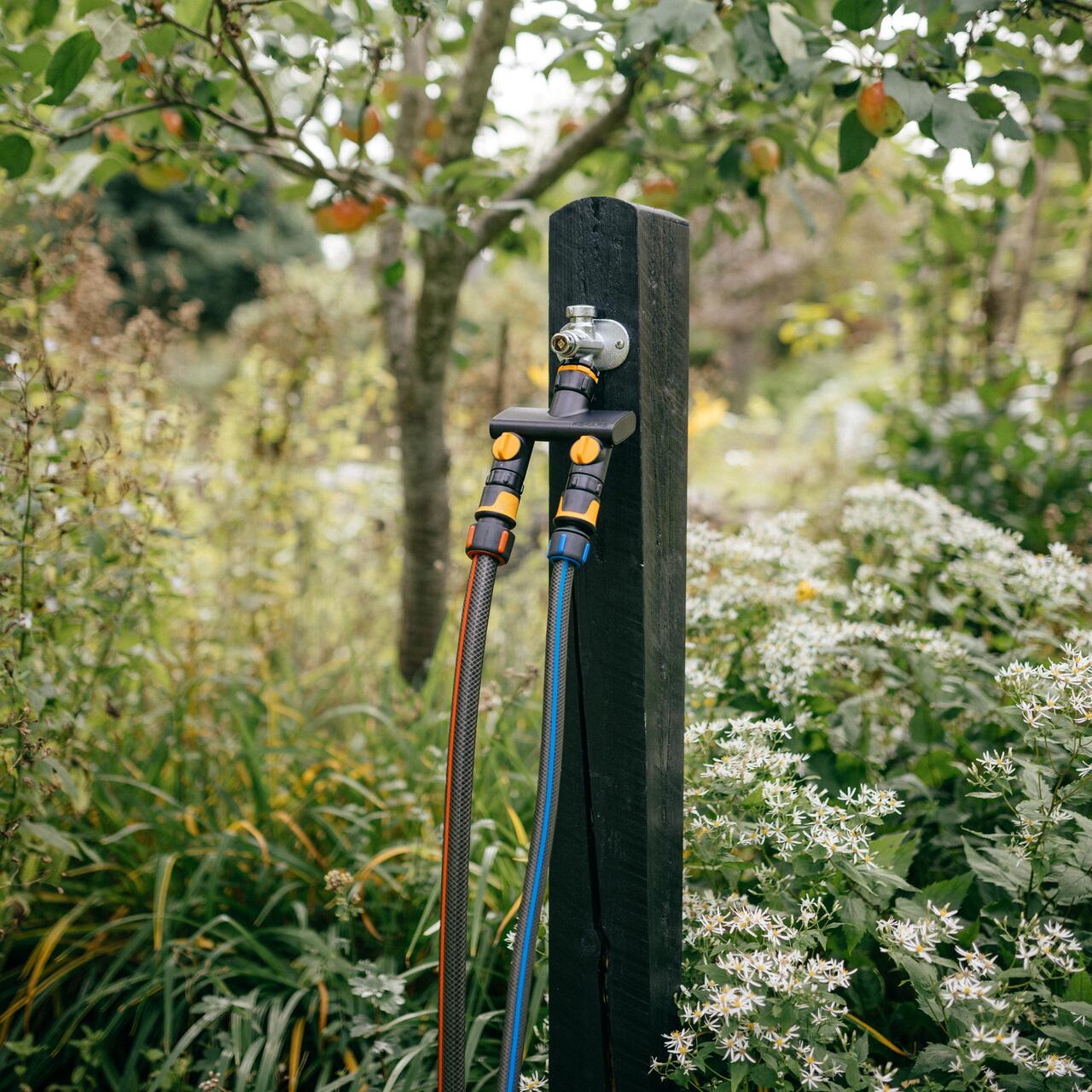 Conector robinet cu 2 cai Fiskars Comfort On/Off, 1070577, diametru conector 1/2", 3/4", 1" - imagine 4