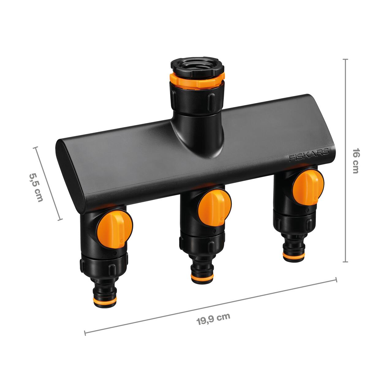 Conector robinet cu 3 cai Fiskars Comfort On/Off, 1070578, diametru conector 1/2", 3/4", 1" - imagine 5