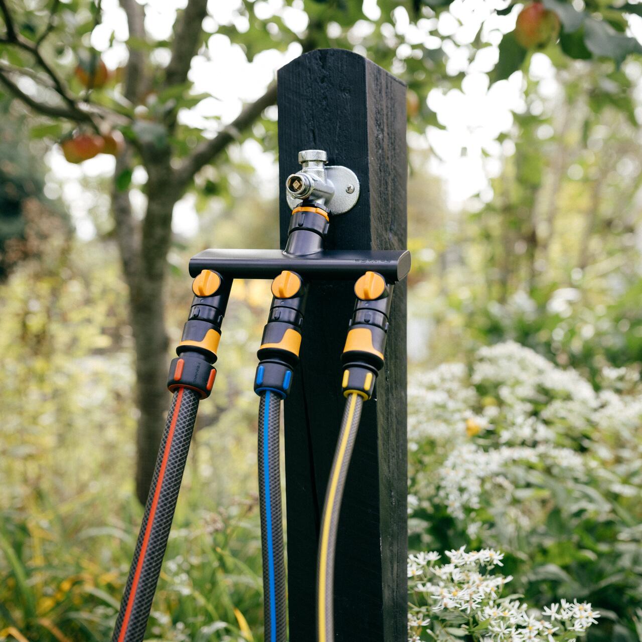 Conector robinet cu 3 cai Fiskars Comfort On/Off, 1070578, diametru conector 1/2", 3/4", 1" - imagine 3