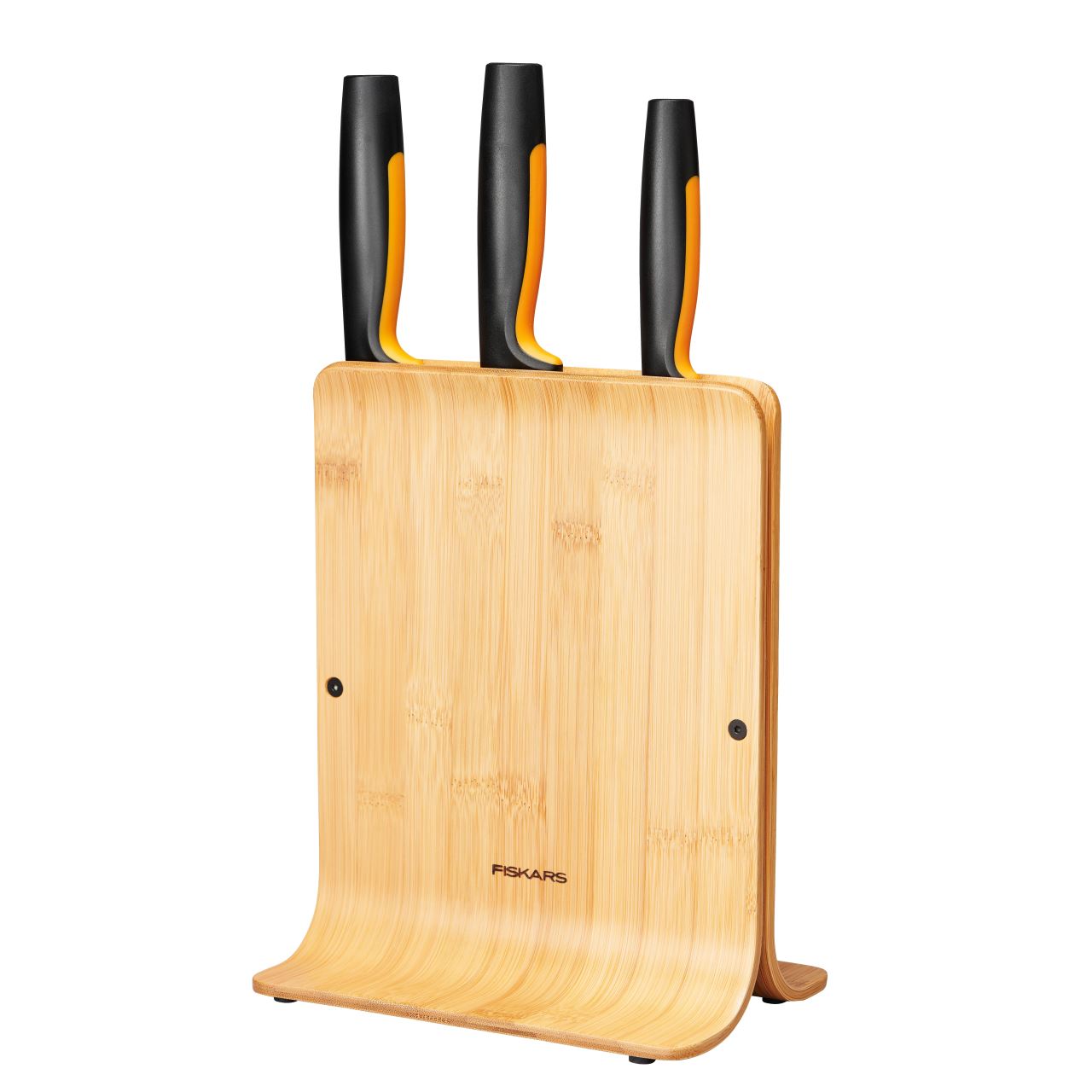12225495_BIG Suport din bambus pentru 3 cutite Fiskars Functional Form - imagine 1