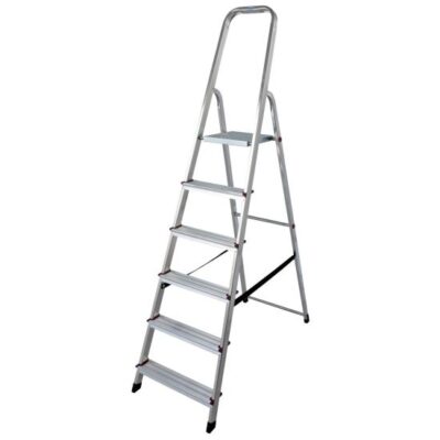 Scara dubla cu trepte pe o parte Krause Corda, KR-000736, 6 trepte