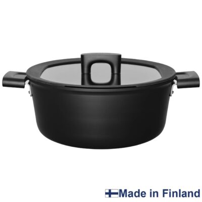 Oala cu capac Fiskars Hard Face, Ø 26 cm,  5 L