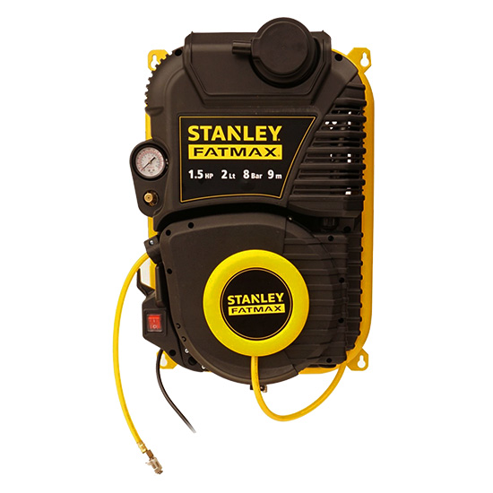 13193361_PRODUCT Compresor de perete fara ulei Stanley FMXCMD152WE, 8bar, 1.5 Cp, 2 l, furtun 9 m - imagine 1