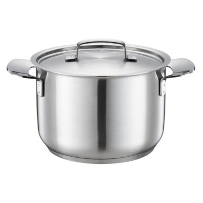 Oala cu capac, din otel inoxidabil, fara acoperire antiaderenta, Fiskars All Steel, 3 l
