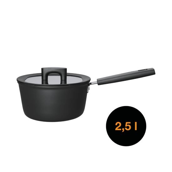 13273355_PRODUCT Cratita cu capac, din aluminiu, antiaderenta, Fiskars Hard Face, 2.5 l - imagine 1