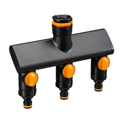 Conector robinet cu 3 cai Fiskars Comfort On/Off, 1070578, diametru conector 1/2", 3/4", 1"