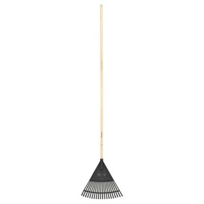 1011607 Grebla pentru frunze cu coada de lemn, 20 dinti, Solid