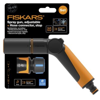 Set pistol pentru stropit, jet reglabil + conector furtun, stop