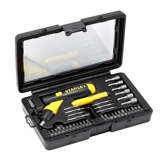 4405765_PRODUCT Set Stanley, surubelnita pivotanta cu clichet 1/4'' + 39 piese - imagine 1