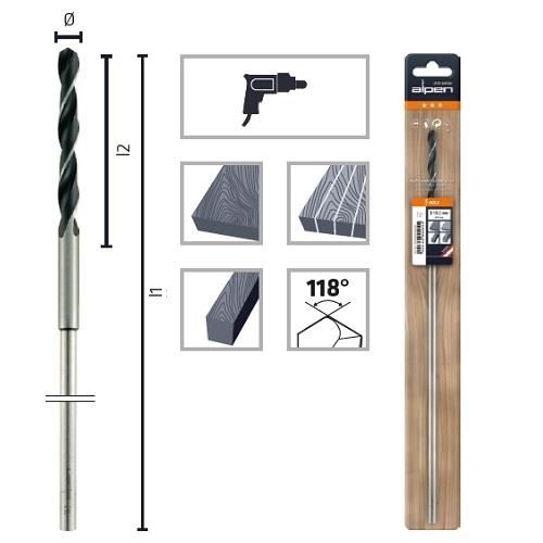 4405926_PRODUCT Burghiu pentru cofraje din lemn, ALPEN CV, coada cilindrica, 16x600/120 - imagine 1