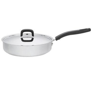 Tigaie cu capac Fiskars Functional Form, Ø 24 cm, otel inoxidabil