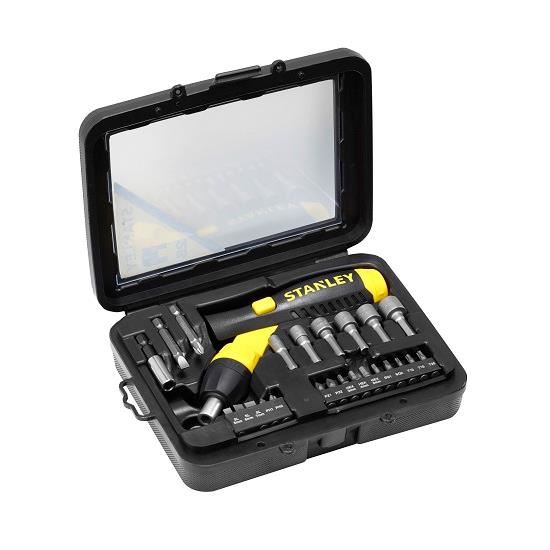 4415004_PRODUCT Set Stanley, surubelnita pivotanta cu clichet 1/4'' + 24 piese - imagine 1