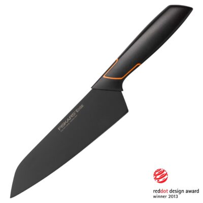 Cutit Santoku Fiskars Edge, 17 cm, otel inoxidabil