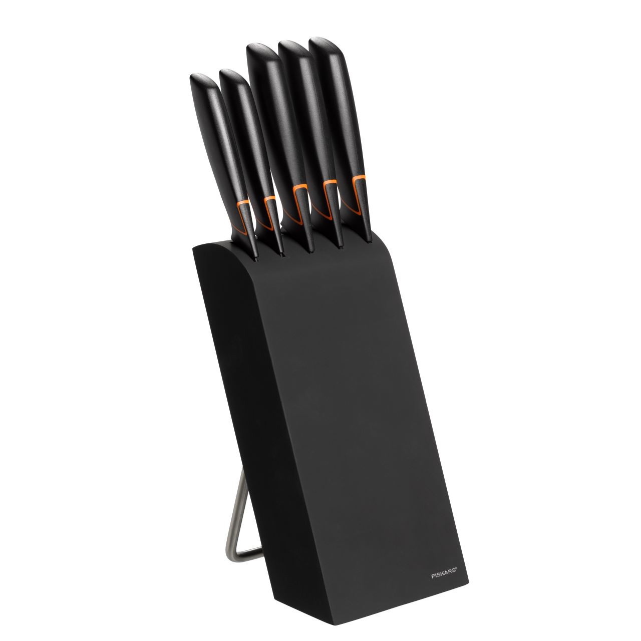 4417352_BIG Set 5 cutite + suport Fiskars Edge, otel inoxidabil, negru - imagine 1