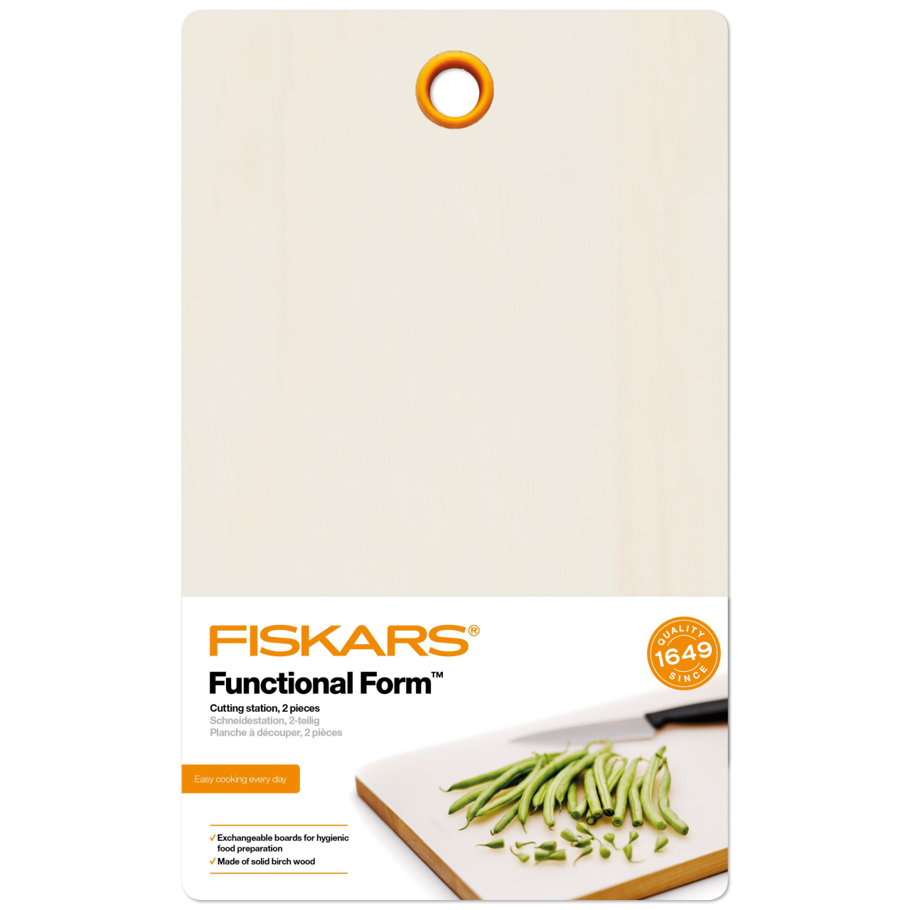 4418581_BIG Tocator din lemn de mesteacan Fiskars Functional Form, 2 piese - imagine 1