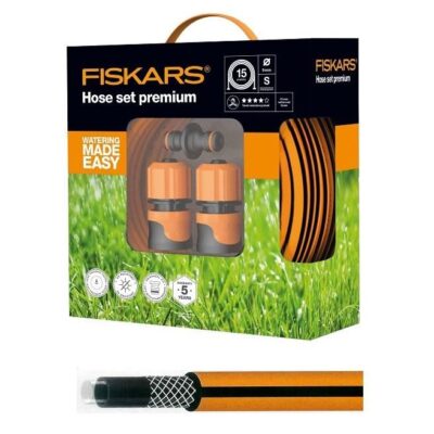 Set furtun de gradina Fiskars Q4, 9 mm (3/8"), 15 m