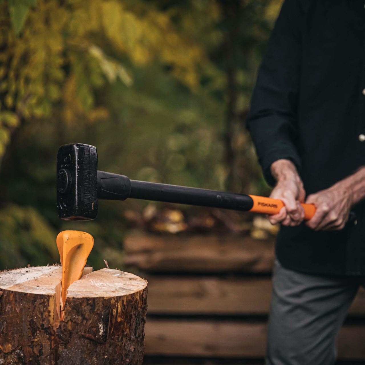 Pana pentru despicat Fiskars, forjata - imagine 3