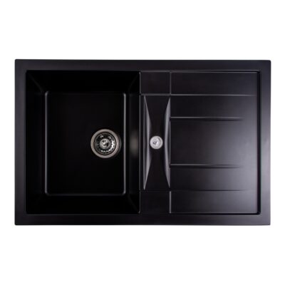 Chiuveta de bucătărie Elefant Premium Troya 7850 , Negru 776x496 mm