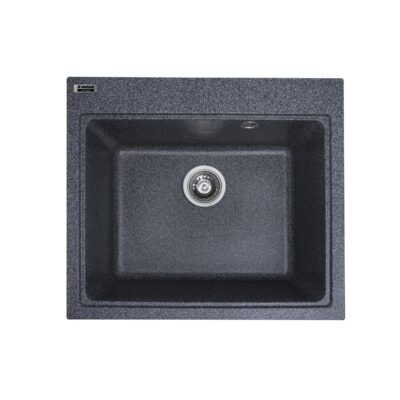 Chiuvetă din compozit de granit pentru bucătărie ELEFANT PREMIUM 5852 VESTA Grafit