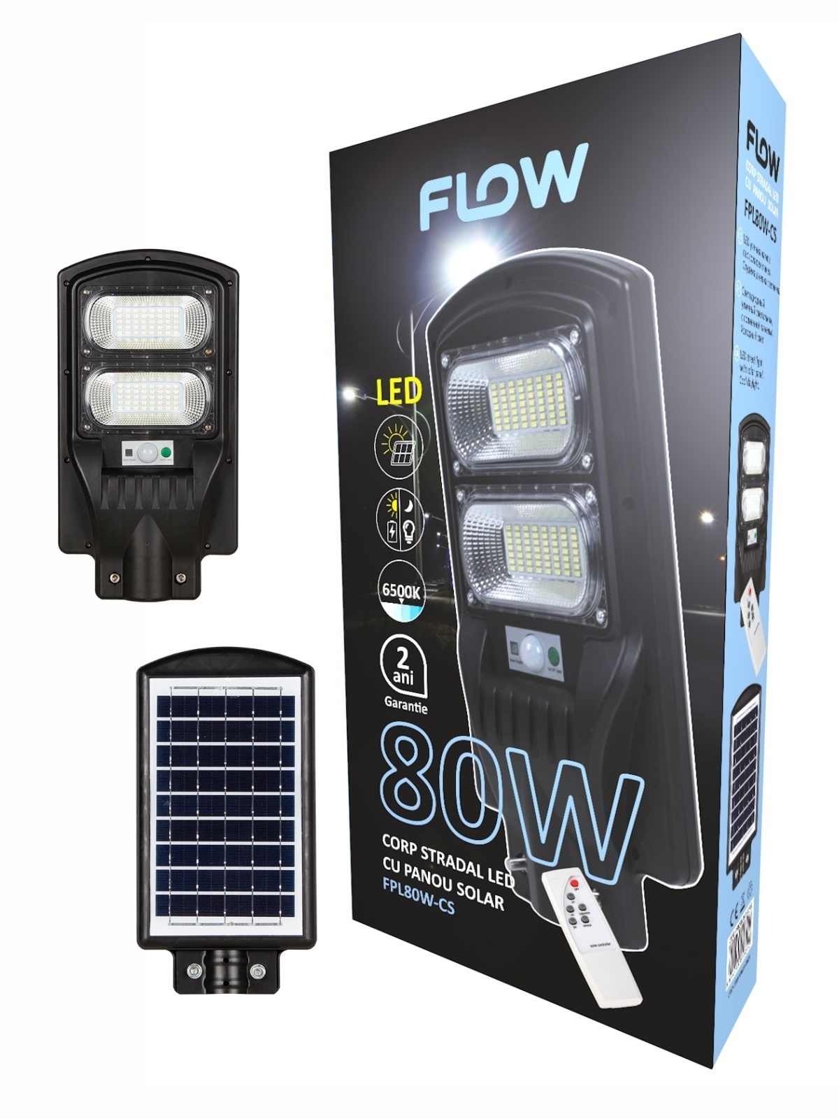 Corp stradal LED cu panou solar 80W 6500K FLOW – FPL80W-CS – SimpleTools Corp stradal LED cu panou solar 80W 6500K FLOW – FPL80W-CS - SimpleTools