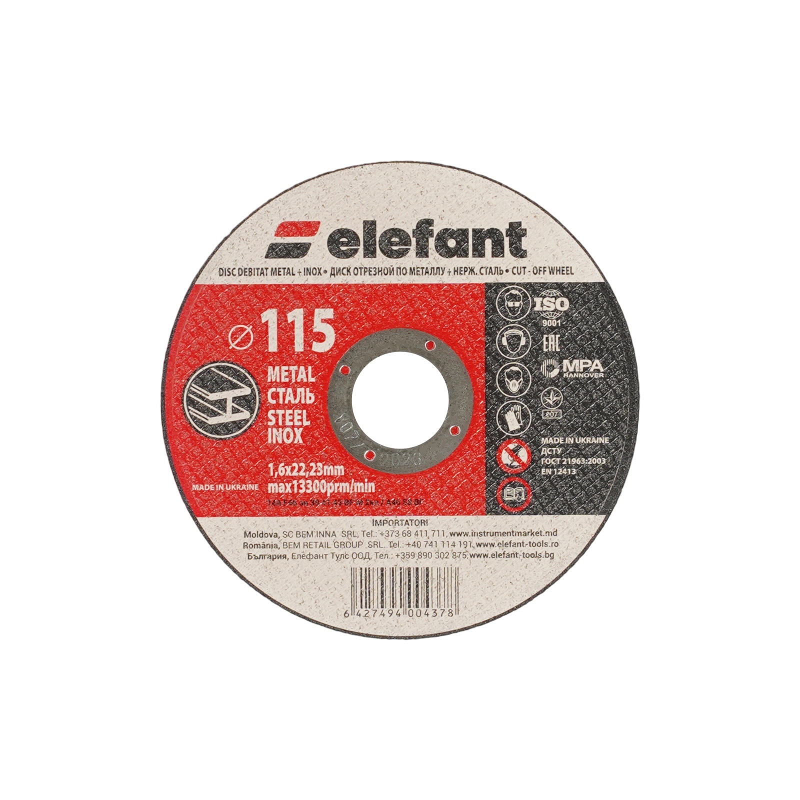 disc abraziv pentru metalinox ELEFANT 115*1,6*22,23 – Pachet 35 bucati – SimpleTools disc abraziv pentru metalinox ELEFANT 115*1,6*22,23 - Pachet 35 bucati - SimpleTools