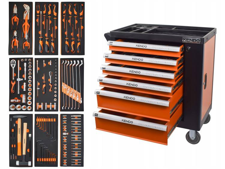 dulap-de-scule-profesional-cu-6-sertare-144-buc Dulap de scule profesional cu 6 sertare, 144 buc - imagine 1
