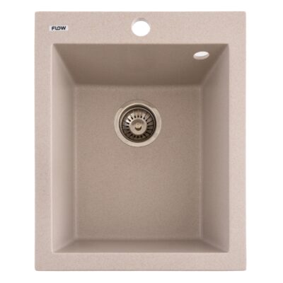 FCB-4149BA/1, Chiuveta de bucatarie din granit cu o cuva, seria BOARD, Avena, 410x495x190 mm, FLOW
