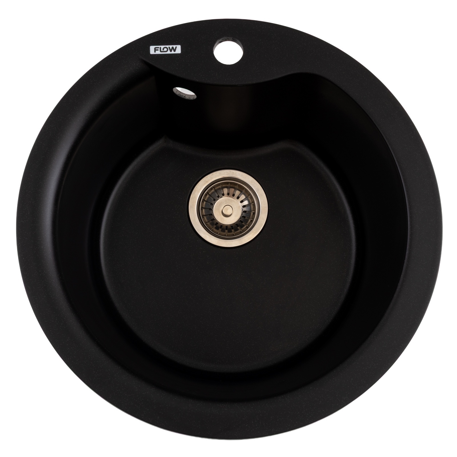 FCB-485WBM/1, Chiuveta de bucatarie din granit cu cuva rotunda, seria WAVE, Black/Metallic, 485×210 mm, FLOW – SimpleTools FCB-485WBM/1, Chiuveta de bucatarie din granit cu cuva rotunda, seria WAVE, Black/Metallic, 485x210 mm, FLOW - SimpleTools