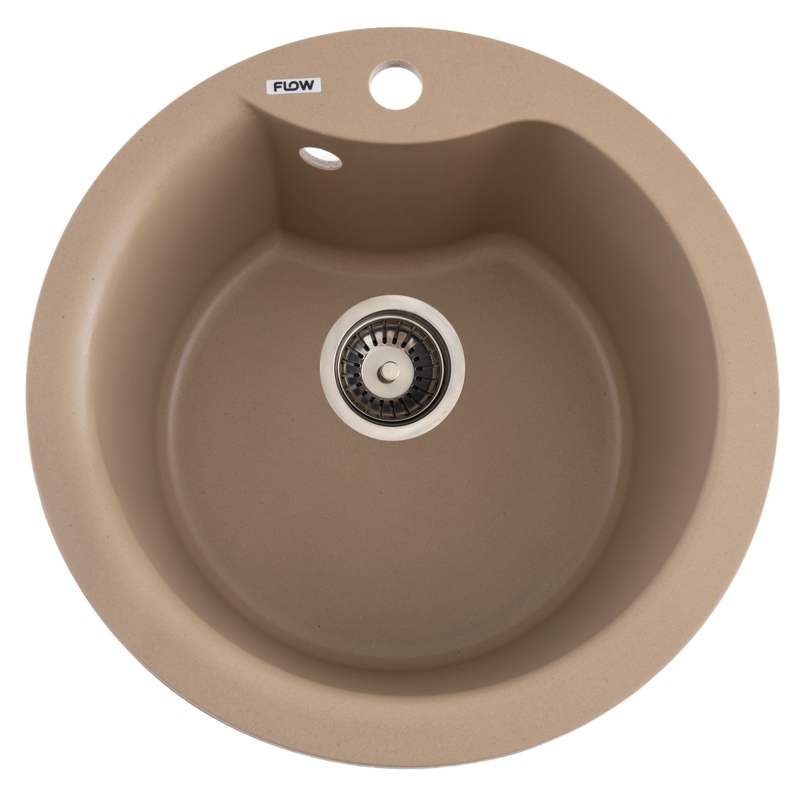 FCB-485WS/1, Chiuveta de bucatarie din granit cu cuva rotunda, seria WAVE, Sahara, 485×210 mm, FLOW – SimpleTools FCB-485WS/1, Chiuveta de bucatarie din granit cu cuva rotunda, seria WAVE, Sahara, 485x210 mm, FLOW - SimpleTools
