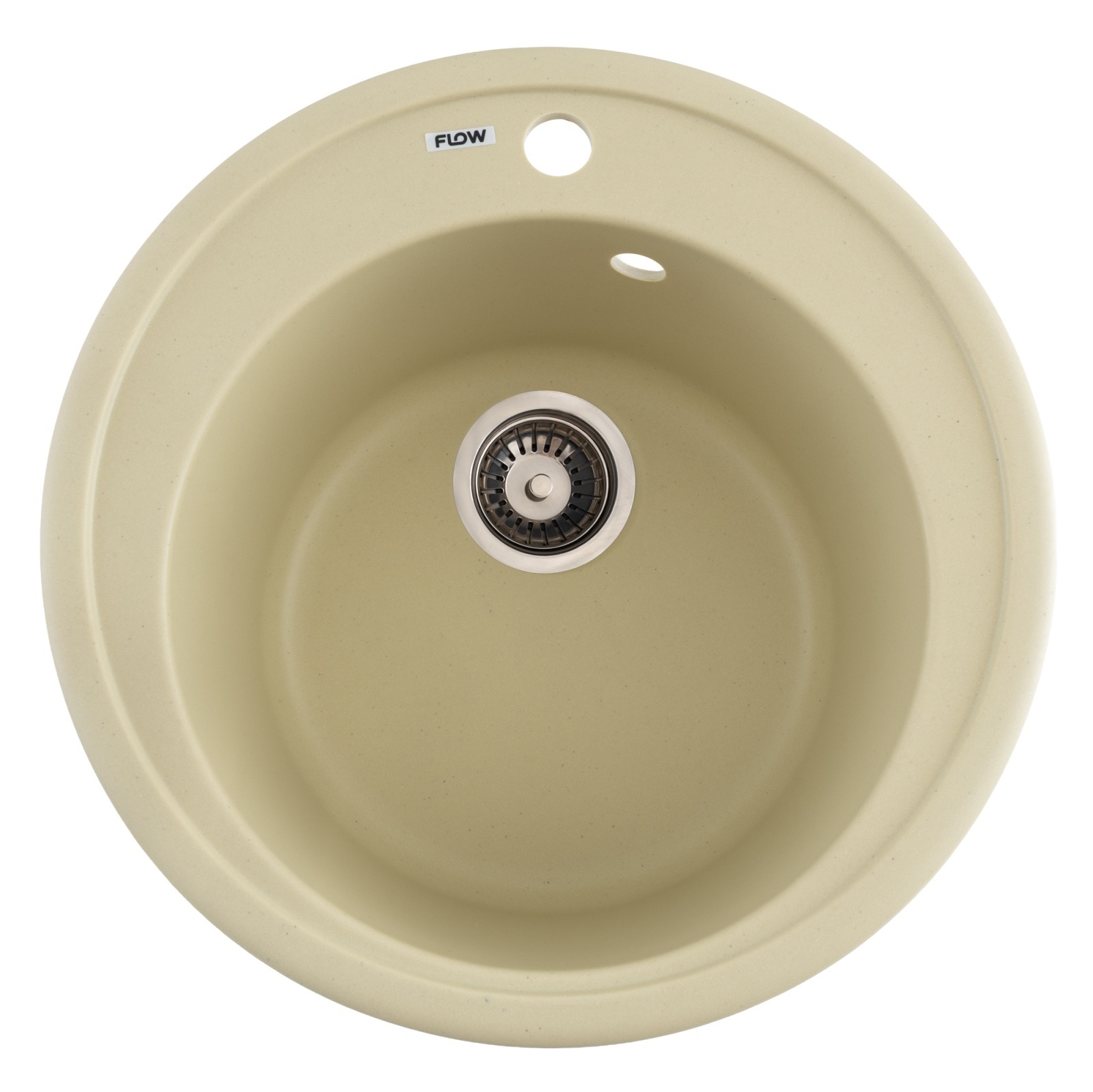 FCB-510SI/1, Chiuveta de bucatarie din granit cu cuva rotunda, seria SUN, Ivory, 510×200 mm, FLOW – SimpleTools FCB-510SI/1, Chiuveta de bucatarie din granit cu cuva rotunda, seria SUN, Ivory, 510x200 mm, FLOW - SimpleTools