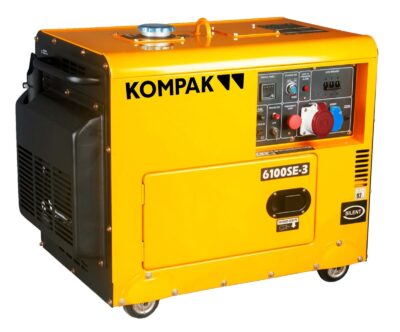 Generator diesel trifazat KOMPAK K6100SE-3, 6.6 kVA, 230/400 V, insonorizat