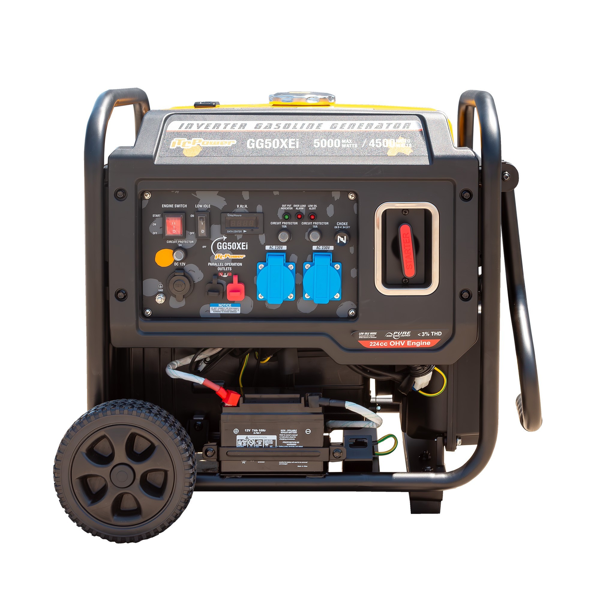 generator-inverter-itc-power-gg50xei-5000w-pornire-manuala-si-electrica-rezervor-15l Generator inverter ITC Power GG50XEi, 5 kW, monofazat, pornire electrică - imagine 1