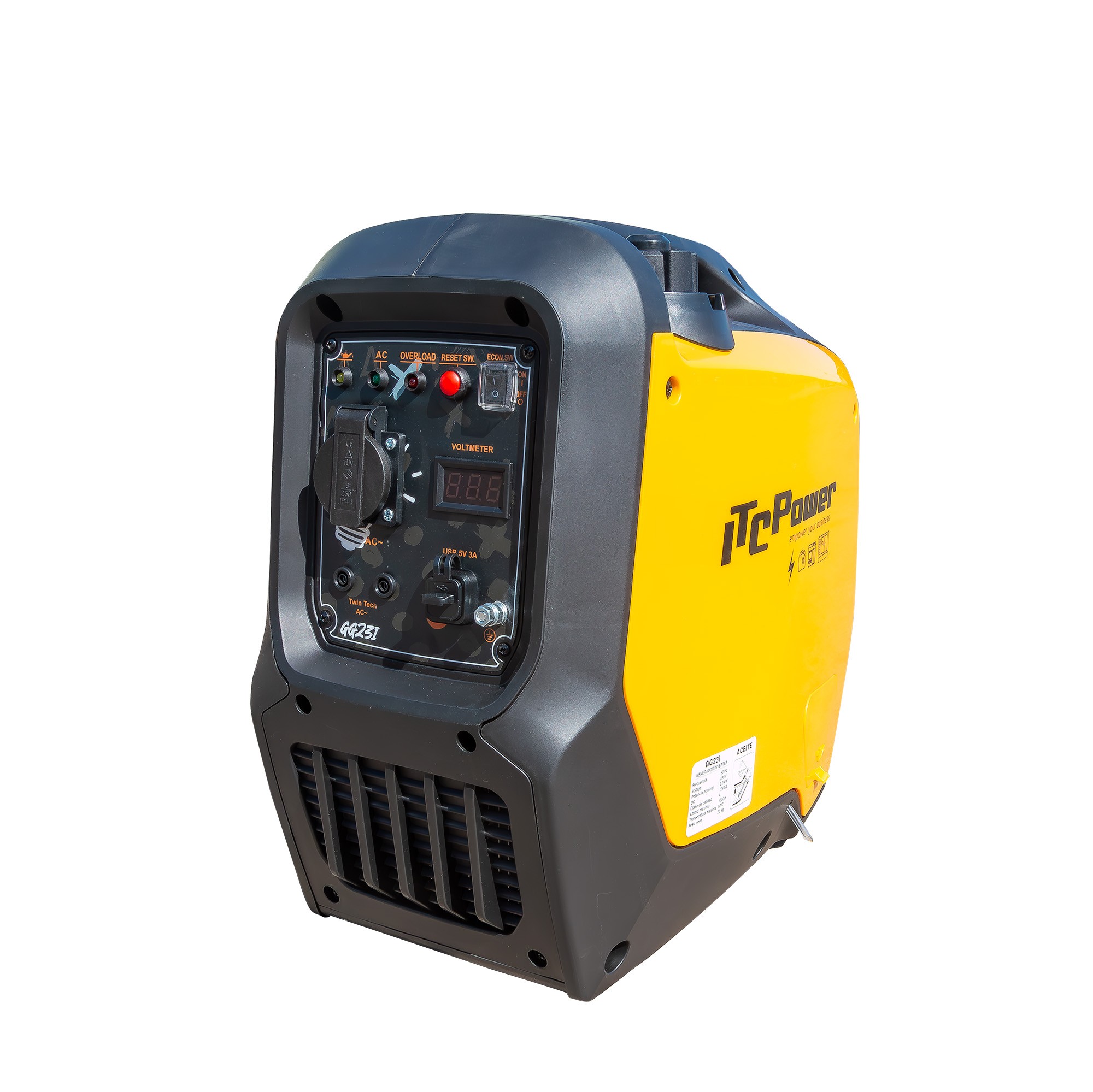 generator-inverter-monofazat-itc-power-gg23i-20-kw-benzina-insonorizat-pure-sine-wave-conectare-paralel Generator inverter ITC Power GG23i, 2,3 kW, monofazat, portabil - imagine 1