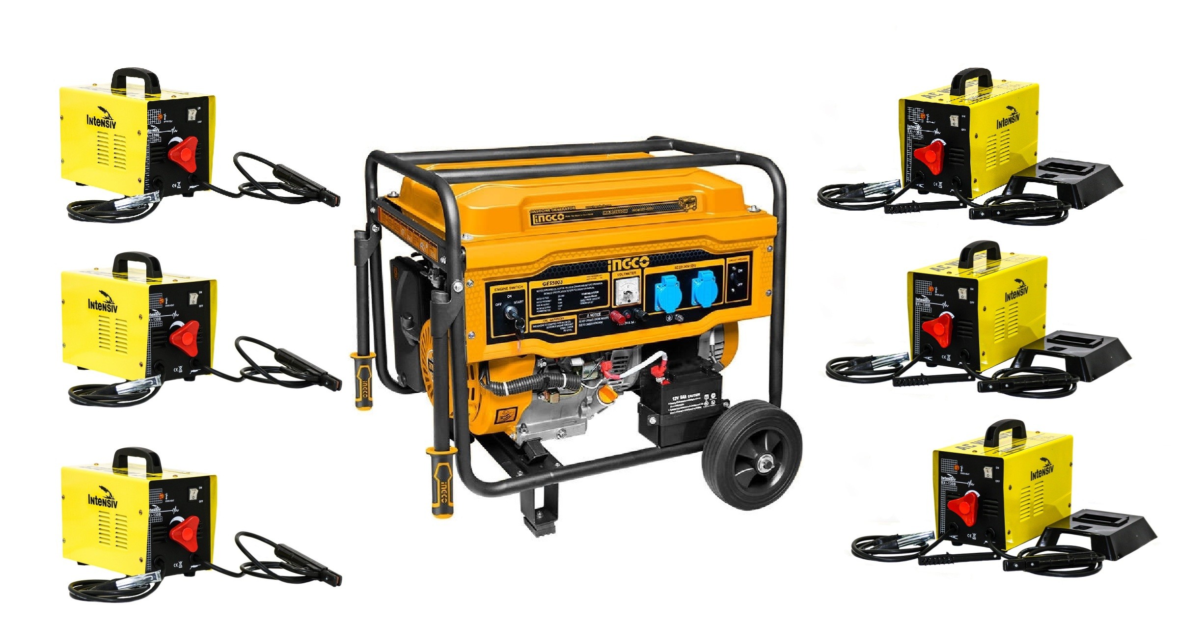 generator-pe-benzina-cu-pornire-electrica-ingco-5-5-kw-max Generator pe benzină INGCO GE55003, 5,5 kW, monofazat, pornire electrică - imagine 1