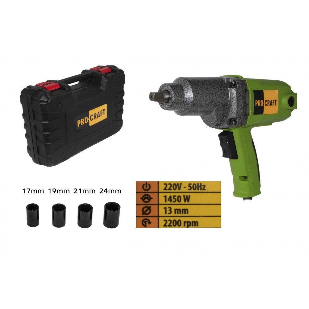 Masina de insurubat cu impact Procraft ES1450, 1450W, 450Nm – SimpleTools Masina de insurubat cu impact Procraft ES1450, 1450W, 450Nm - SimpleTools