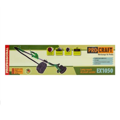 Masina de slefuit pereti girafa Procraft EX1050, 1.05 kW, 800-1750 rotatii, LED, 225 mm, sac colectare - SimpleTools