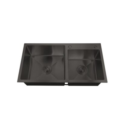 MIXXUS HM7849D-215 NANO-BLACK (3.0/0.8) chiuveta bucatarie din inox