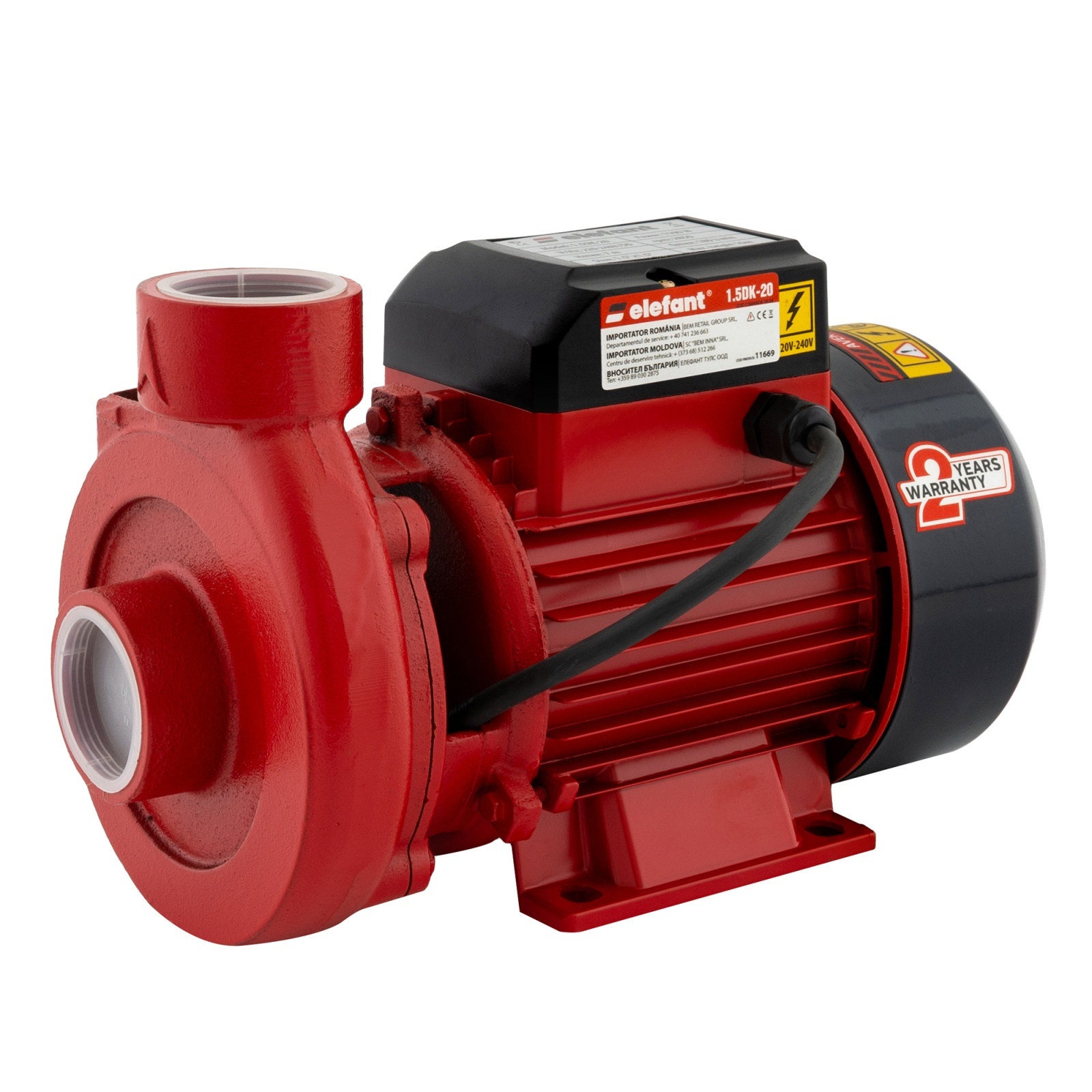 Pompa de suprafata Elefant 1.5DK-20, 850W, debit 250 l/min, inaltime refulare 20 m – SimpleTools Pompa de suprafata Elefant 1.5DK-20, 850W, debit 250 l/min, inaltime refulare 20 m - SimpleTools