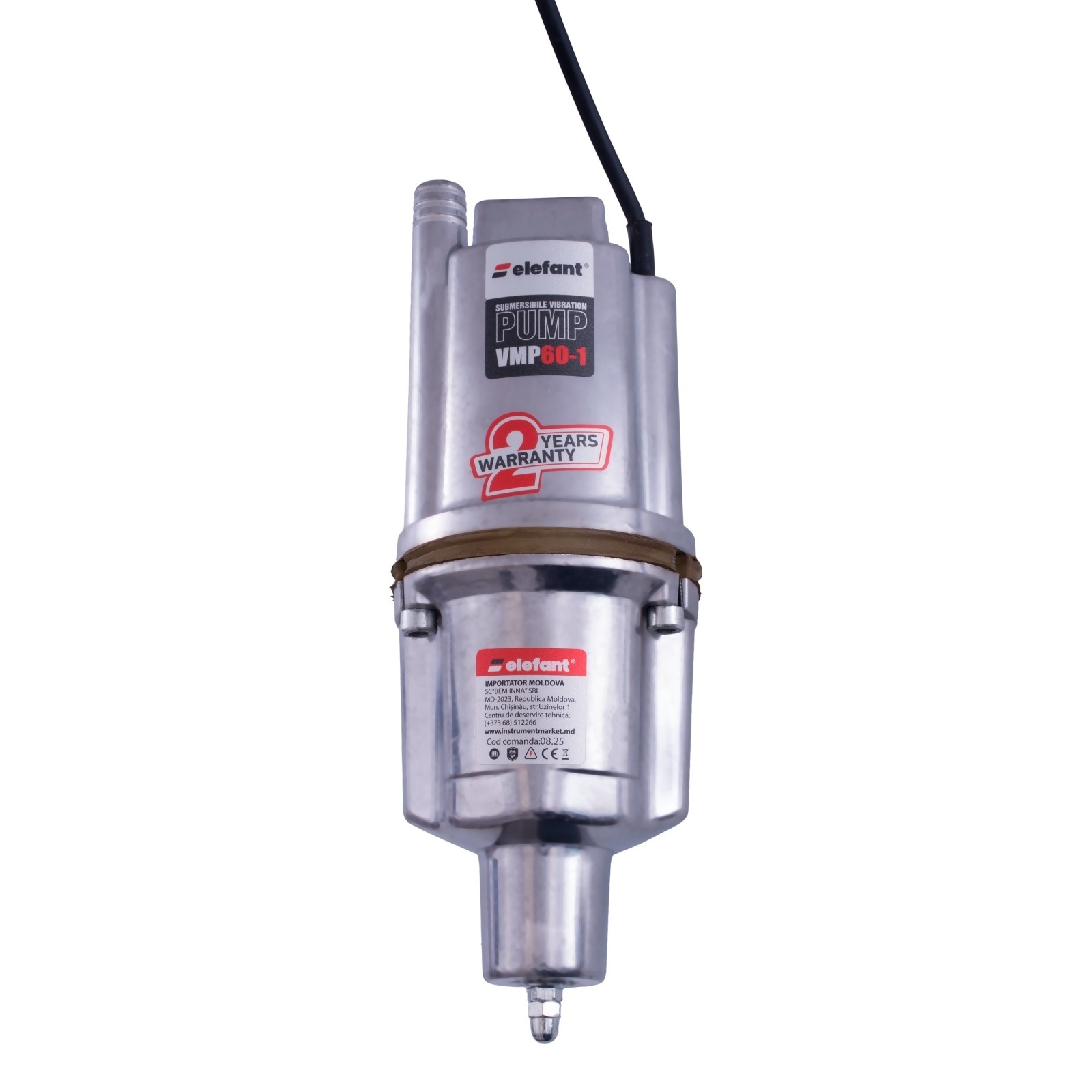 Pompa submersibila cu vibratii ELEFANT VMP60-1, 280W, 18 l/min, inaltime refulare 70 m – SimpleTools Pompa submersibila cu vibratii ELEFANT VMP60-1, 280W, 18 l/min, inaltime refulare 70 m - SimpleTools