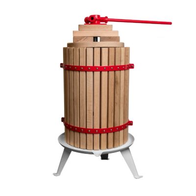Presa manuala pentru fructe ROTOR FP-40, 40 L, cuva Ø34,8 cm, lemn masiv de stejar, fonta si otel