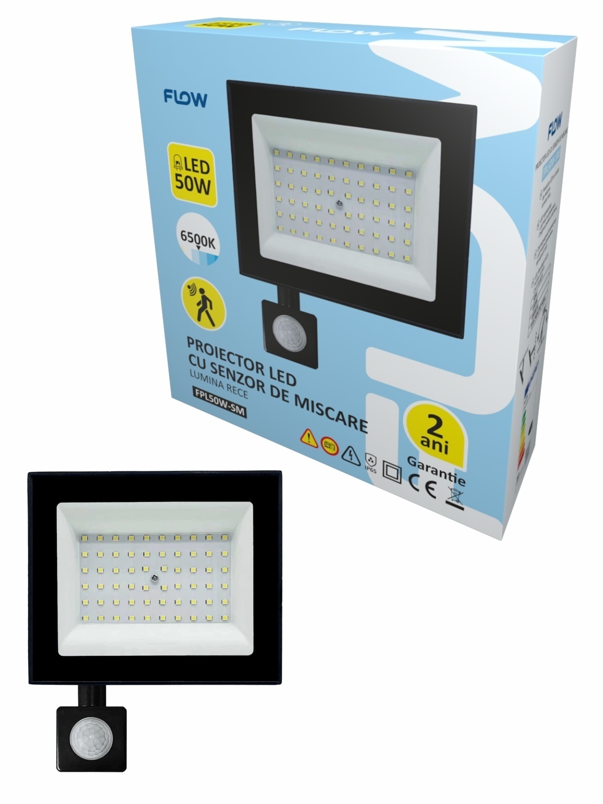 Proiector LED cu senzor de miscare 50W 6500K lumina rece FLOW FPL50W-SM – SimpleTools Proiector LED cu senzor de miscare 50W 6500K lumina rece FLOW FPL50W-SM - SimpleTools