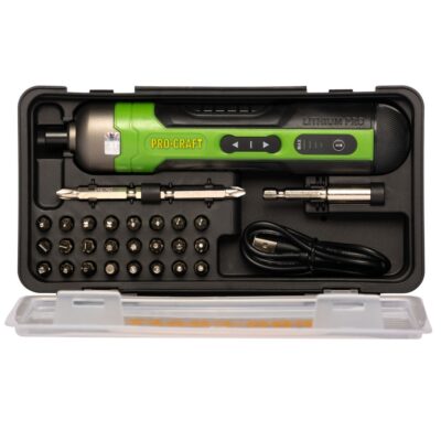 Surubelnita electrica cu acumulator PROCRAFT KS510, 3,6 V / 1,5 Ah, 5 Nm, USB Type-C, 28 biti si cutie de transport