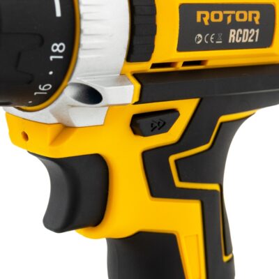 Trusa autofiletanta pe acumulator 21V ROTOR RCD21 + biti, 1350 RPM, Brushless - SimpleTools