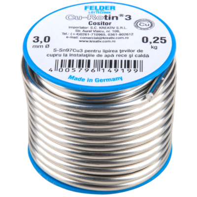 Aliaj pt Lipire Moale Sn97Cu3 / D[mm]: 3; G[g]: 200